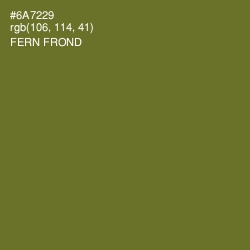#6A7229 - Fern Frond Color Image