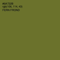 #6A722B - Fern Frond Color Image