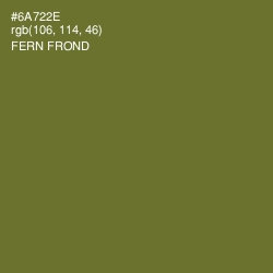 #6A722E - Fern Frond Color Image