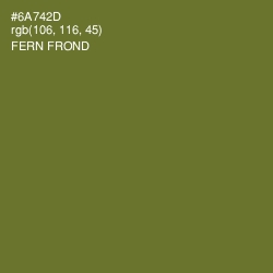 #6A742D - Fern Frond Color Image