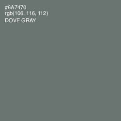 #6A7470 - Dove Gray Color Image