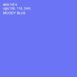 #6A74F4 - Moody Blue Color Image