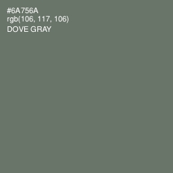 #6A756A - Dove Gray Color Image