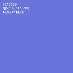#6A75DB - Moody Blue Color Image