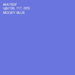 #6A75DF - Moody Blue Color Image