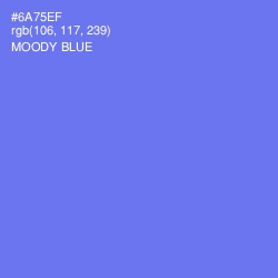 #6A75EF - Moody Blue Color Image