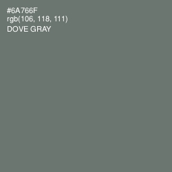 #6A766F - Dove Gray Color Image
