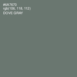 #6A7670 - Dove Gray Color Image