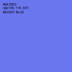 #6A76ED - Moody Blue Color Image