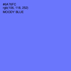 #6A76FC - Moody Blue Color Image