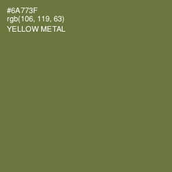 #6A773F - Yellow Metal Color Image