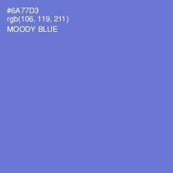 #6A77D3 - Moody Blue Color Image