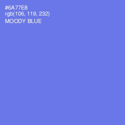 #6A77E8 - Moody Blue Color Image