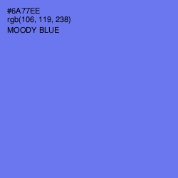 #6A77EE - Moody Blue Color Image