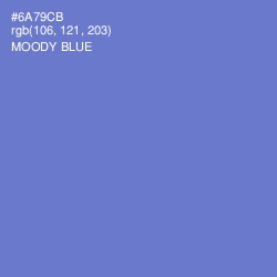 #6A79CB - Moody Blue Color Image