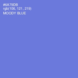 #6A79DB - Moody Blue Color Image