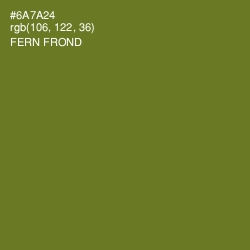 #6A7A24 - Fern Frond Color Image