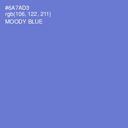 #6A7AD3 - Moody Blue Color Image