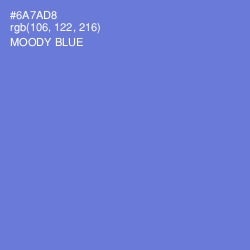 #6A7AD8 - Moody Blue Color Image