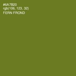 #6A7B20 - Fern Frond Color Image