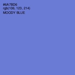 #6A7BD6 - Moody Blue Color Image