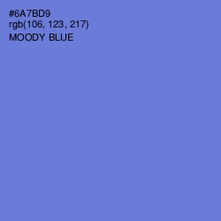 #6A7BD9 - Moody Blue Color Image