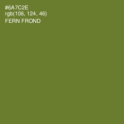#6A7C2E - Fern Frond Color Image