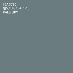 #6A7C80 - Pale Sky Color Image