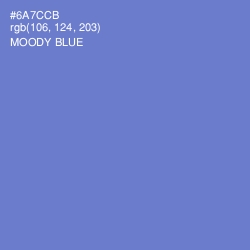 #6A7CCB - Moody Blue Color Image