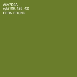 #6A7D2A - Fern Frond Color Image