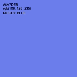 #6A7DEB - Moody Blue Color Image
