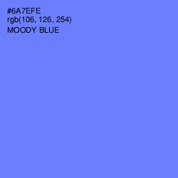 #6A7EFE - Moody Blue Color Image