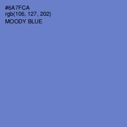 #6A7FCA - Moody Blue Color Image