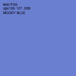 #6A7FD0 - Moody Blue Color Image