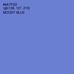 #6A7FD2 - Moody Blue Color Image