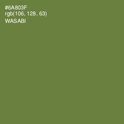 #6A803F - Wasabi Color Image