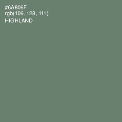 #6A806F - Highland Color Image