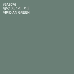 #6A8076 - Viridian Green Color Image