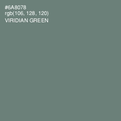 #6A8078 - Viridian Green Color Image