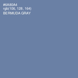 #6A80A4 - Bermuda Gray Color Image
