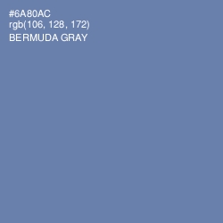 #6A80AC - Bermuda Gray Color Image