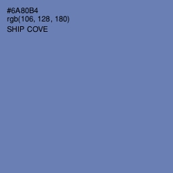 #6A80B4 - Ship Cove Color Image