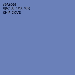 #6A80B9 - Ship Cove Color Image