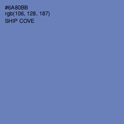 #6A80BB - Ship Cove Color Image