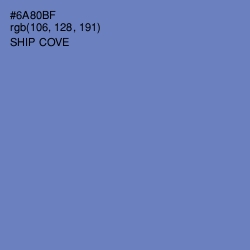 #6A80BF - Ship Cove Color Image