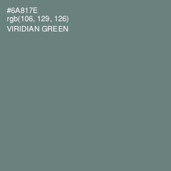 #6A817E - Viridian Green Color Image