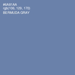 #6A81AA - Bermuda Gray Color Image