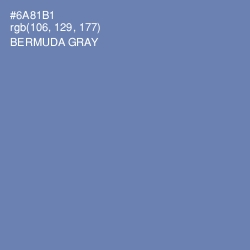 #6A81B1 - Bermuda Gray Color Image