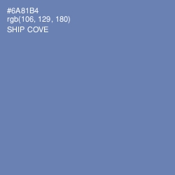 #6A81B4 - Ship Cove Color Image