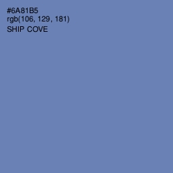 #6A81B5 - Ship Cove Color Image